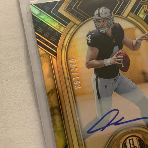 2023 Panini Gold Standard Aidan O'Connell #101 Rookie RC Auto #/199 Raiders - Picture 3 of 3